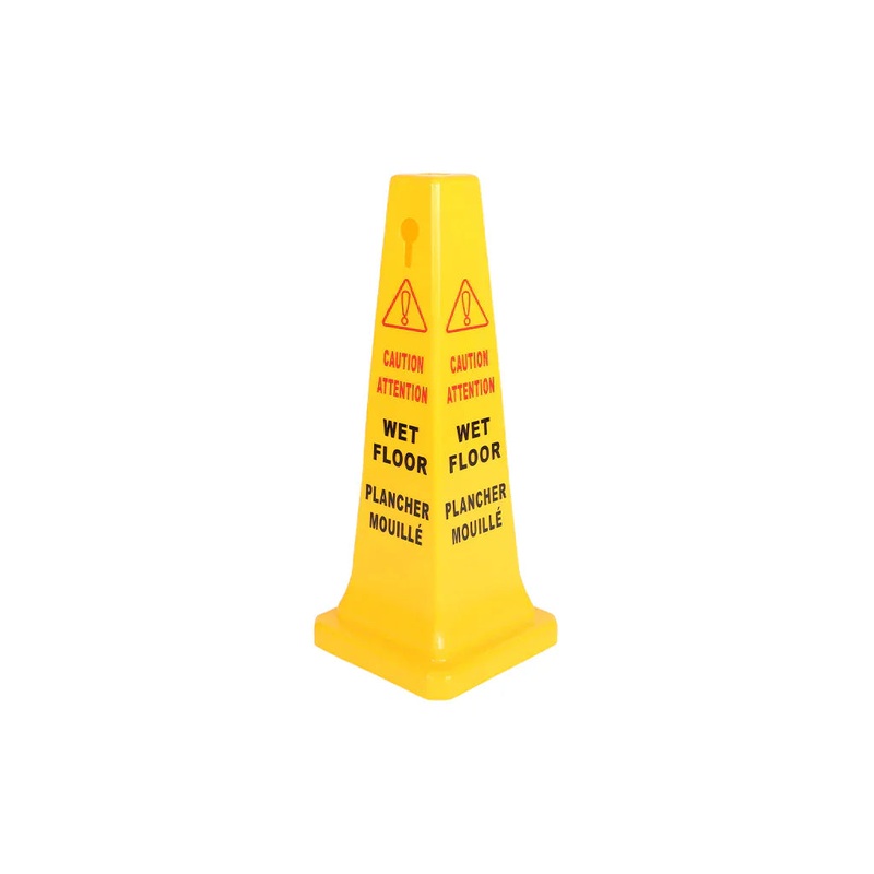Globe Safety Cone, Bilingual, Yellow, 26"