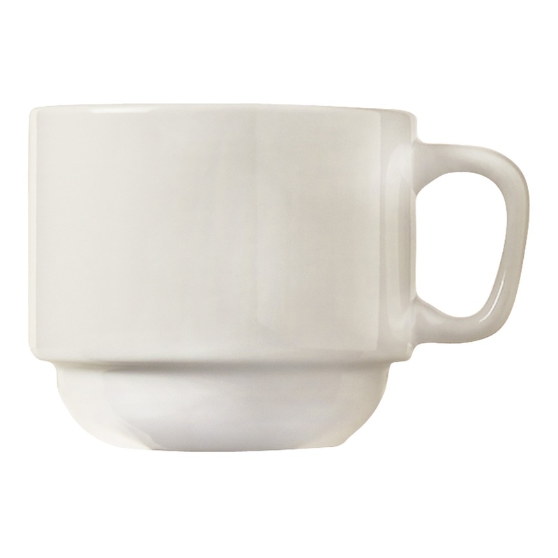 Libbey World Tableware Porcelana Maui Stack Cup, 7 oz (36-pack)