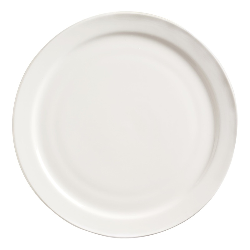 Libbey World Tableware Porcelana Narrow Rim Plate, 10 3/8" (24-pack)