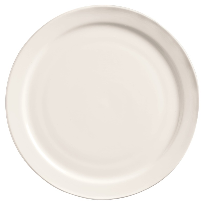 Libbey World Tableware Porcelana Narrow Rim Plate, 9.5" (24-pack)
