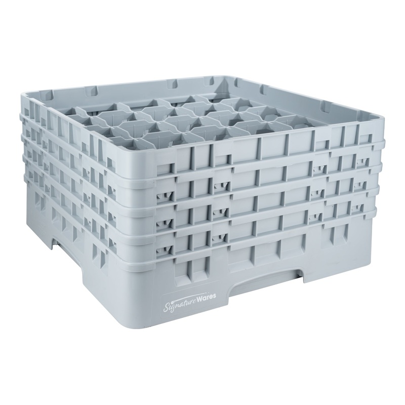 SignatureWares Glass Rack, 25 Compartment, 8 1/2" High, Grey