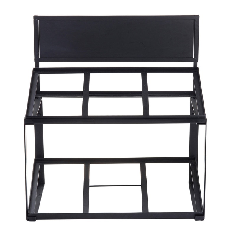 TableCraft Crate Frame 2 Tier Riser, Black Metal