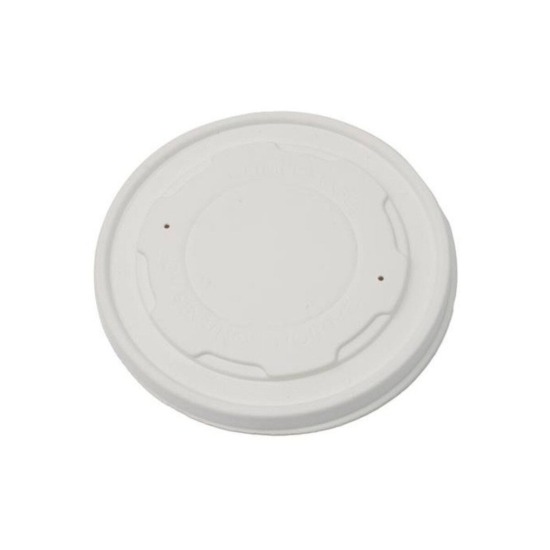 Eco-Packaging Compostable Fibre Lid for 12-32 oz Paper Soup Cup (500-pack)