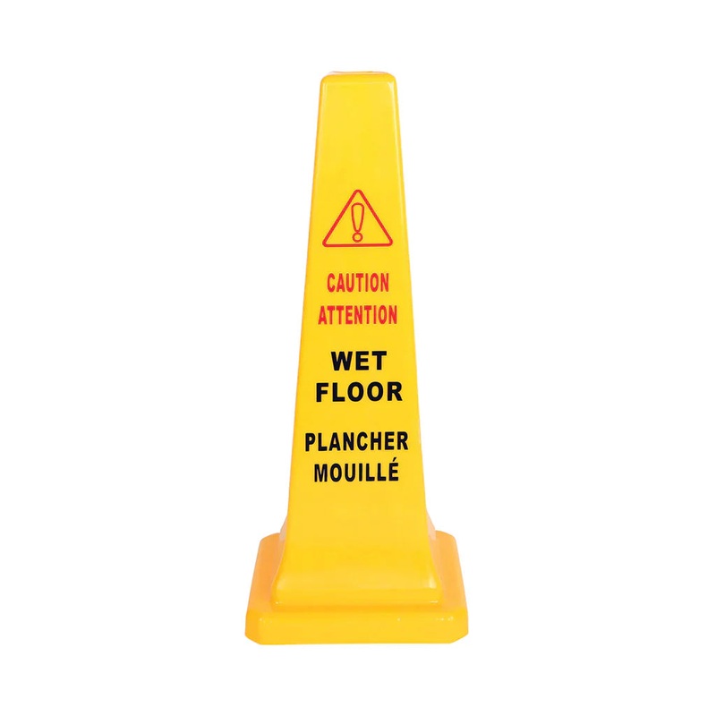 Globe Safety Cone, Bilingual, Yellow, 36"