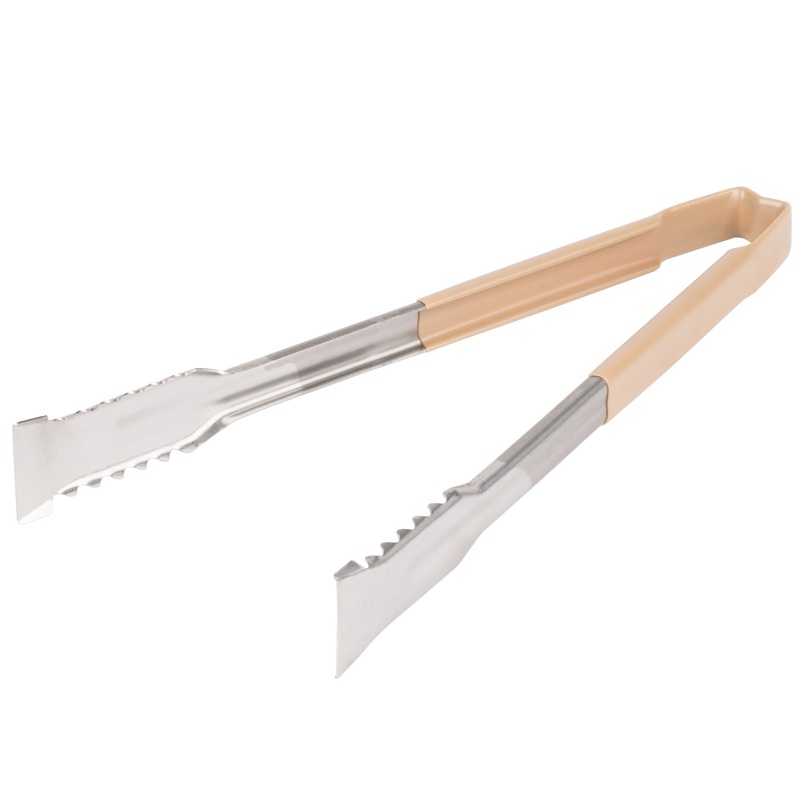 Vollrath VersaGrip Kool-Touch One-Piece Tongs, 12", Tan, FINAL SALE