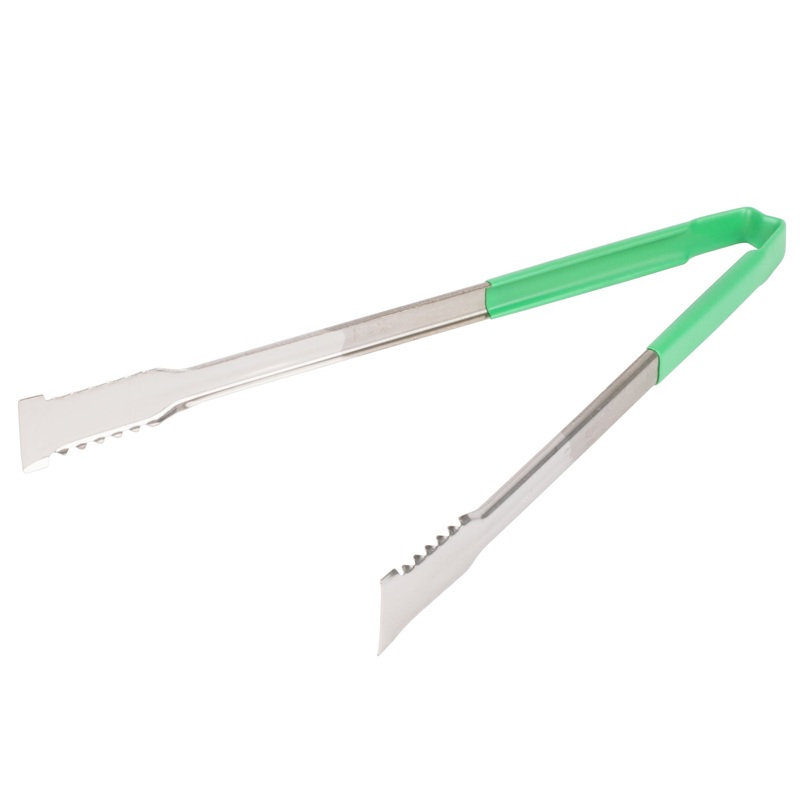 Vollrath VersaGrip Kool-Touch One-Piece Tongs, 16", Green, FINAL SALE