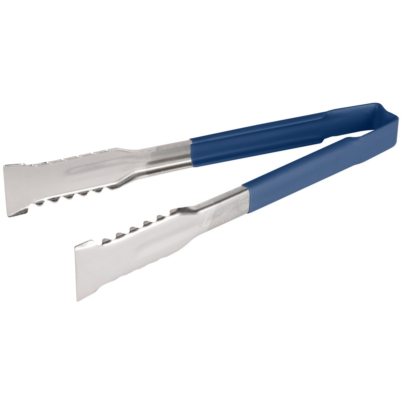 Vollrath VersaGrip Kool Touch One-Piece Tongs, 9.5", Blue, FINAL SALE