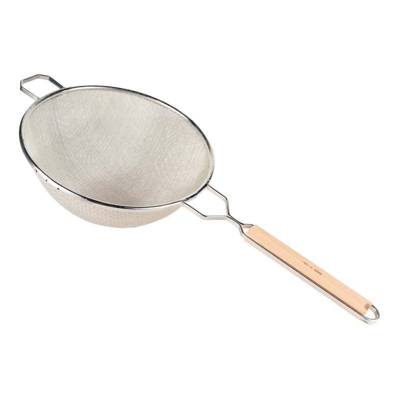 Vollrath Double Fine Mesh Strainer, 10.25", Wood Handle, FINAL SALE