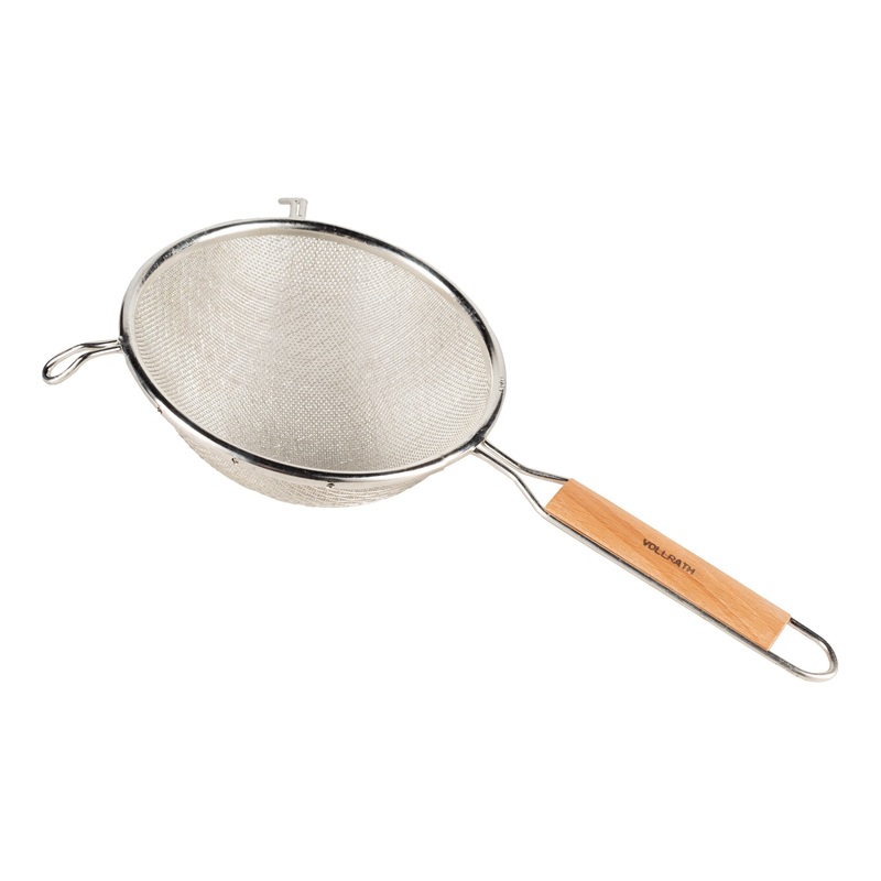 Vollrath Double Fine Mesh Strainer, 6.25", Wood Handle, FINAL SALE
