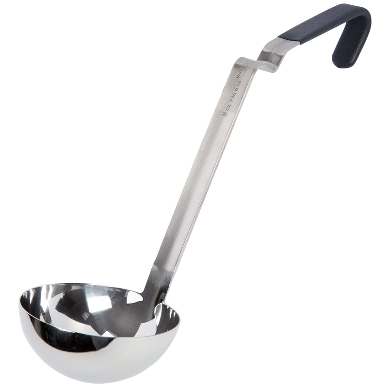 Vollrath Ergo Grip Kool Touch One-Piece Ladle, 8 oz, Black, FINAL SALE