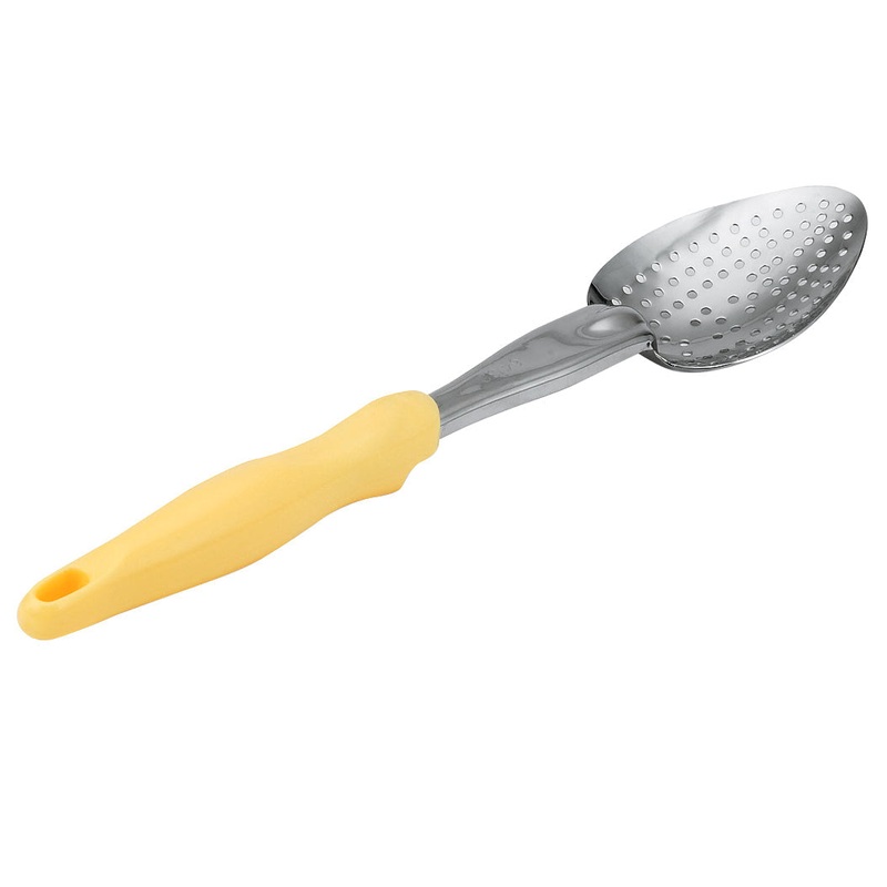 Vollrath Ergo Grip Perforated Basting Spoon, Stainless/Nylon Handle, Yellow, FINAL SALE