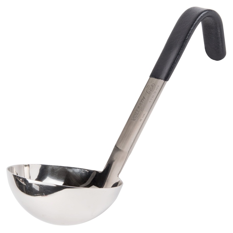 Vollrath Heavy-Duty One-Piece Short Handle Kool Touch Ladle, 4 oz, Black, FINAL SALE