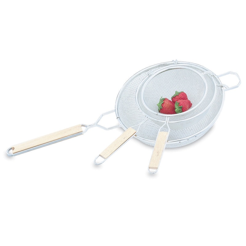 Vollrath Single Medium Mesh Strainer, 6.25", Wood Handle, FINAL SALE