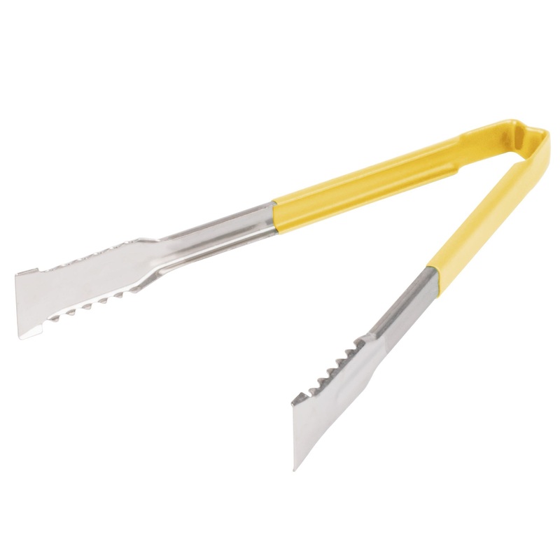 Vollrath VersaGrip Kool-Touch One-Piece Tongs, 12", Yellow, FINAL SALE
