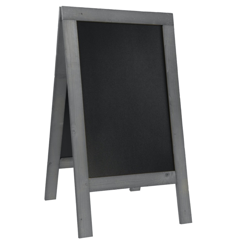 American Metalcraft Deluxe Double-Sided Sandwich Board, Rustic Grey Finish, FINAL SALE