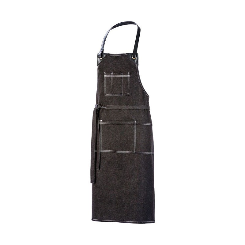 Blackwood Templeton 3 Pocket Bib Apron, Black Denim