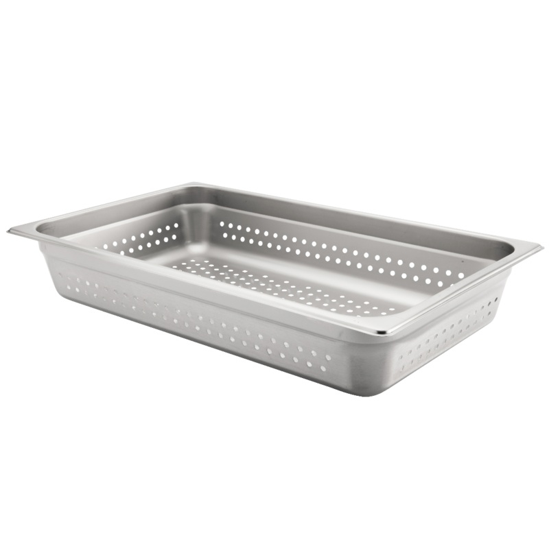 Browne Full Size Perforated Food Pan, 4" Deep, 22 Gauge, Stainless Steel, FINAL SALE