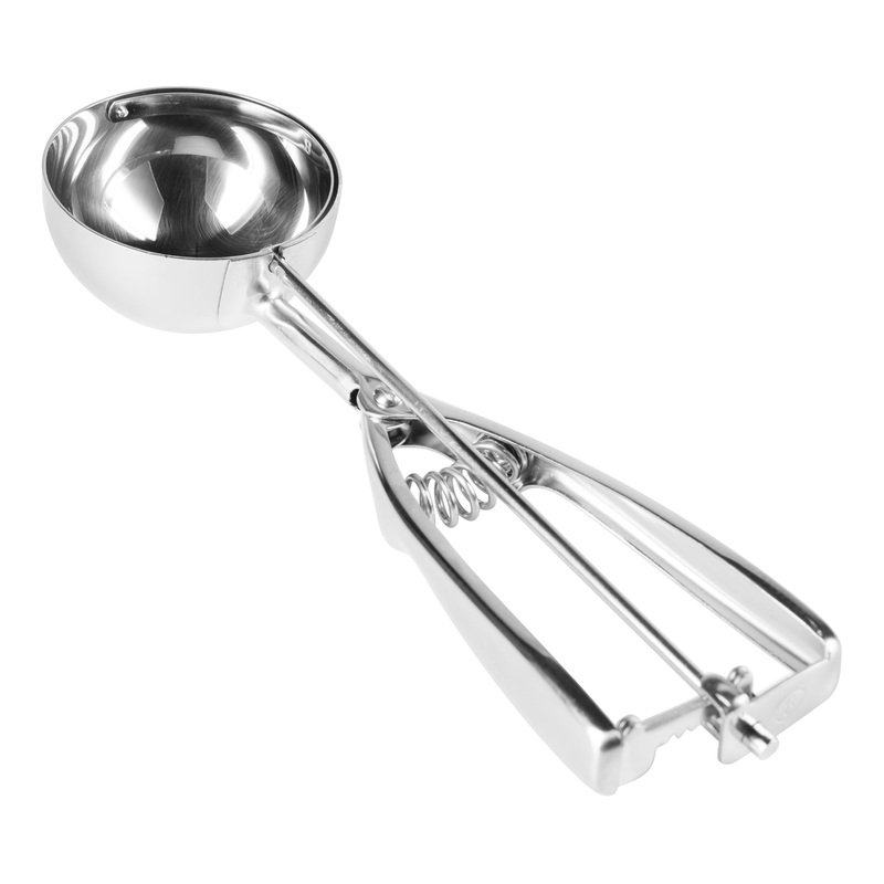 Browne Round Squeeze Disher, 4 oz, Stainless Steel, FINAL SALE