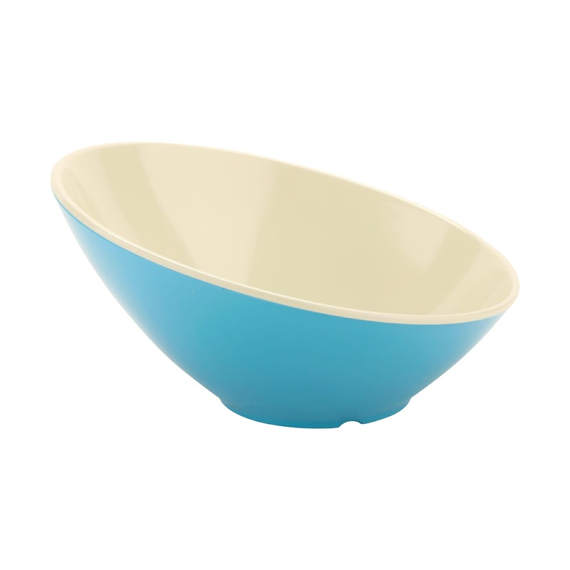 G.E.T. Keywest Slanted Bowl, 16 oz, Melamine, Seabreeze (6-pack) FINAL SALE