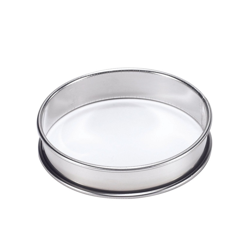Gobel Tart Ring, Rolled Edge, 4", Stainless Steel, FINAL SALE