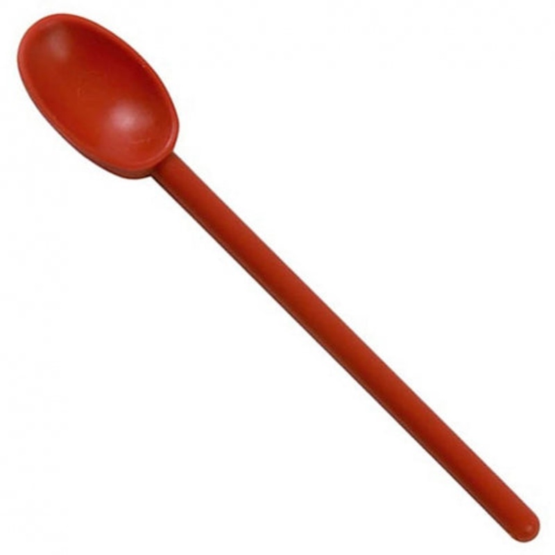 Matfer Bourgeat Exoglass High Temperature Spoon, 11 7/8", Red