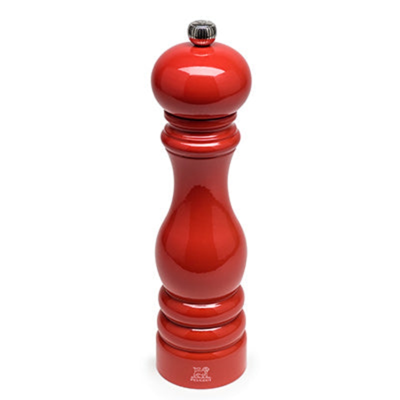 Peugeot Paris Salt Mill, 9", Beech Wood, Poppy Red Finish