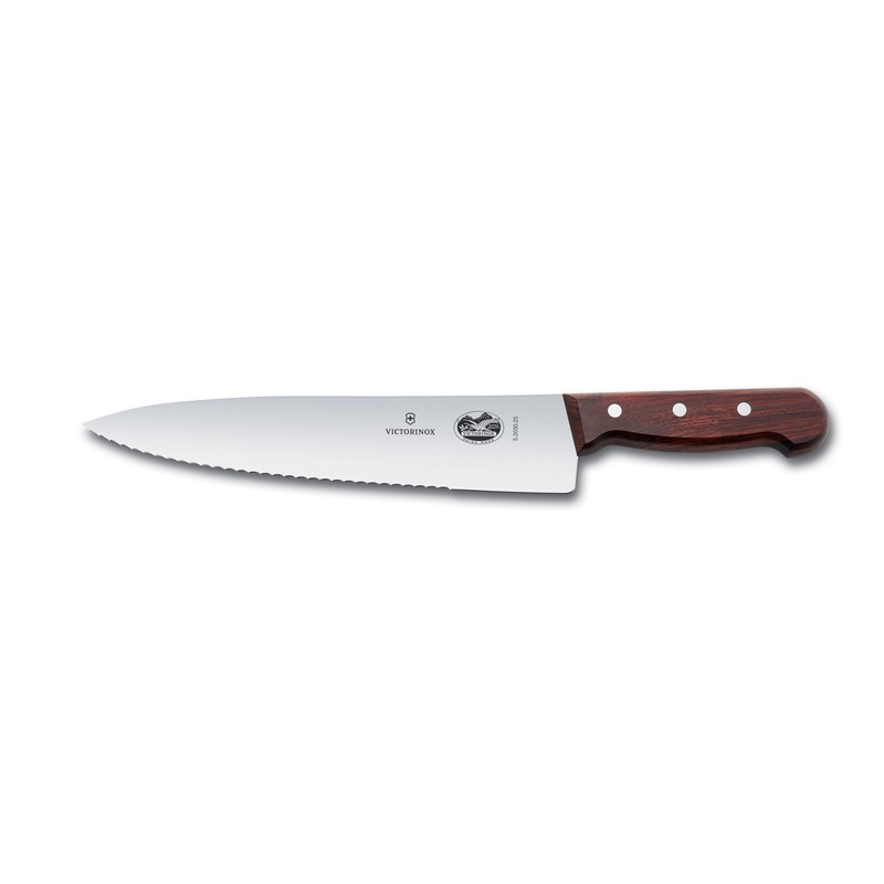 Victorinox Chef Knife, Serrated, 10", Wood Handle