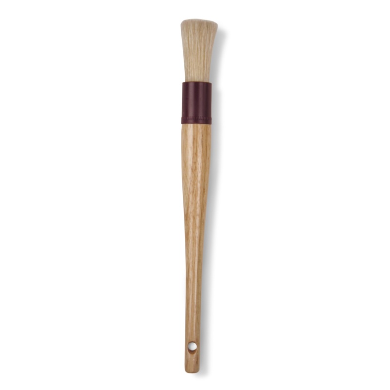 Vollrath Round Pastry Brush, 1", Natural Boar Bristles, Wood Handle