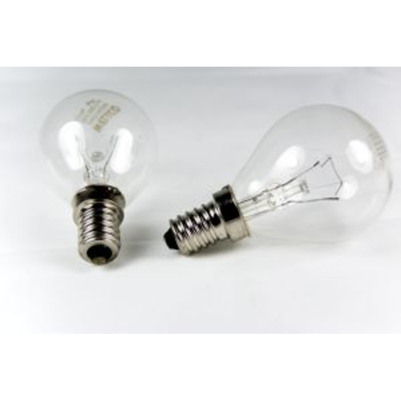 Oven bulbs, globe style, E14, 240 Volts, 40 Watts, 300. (Pack of 2)