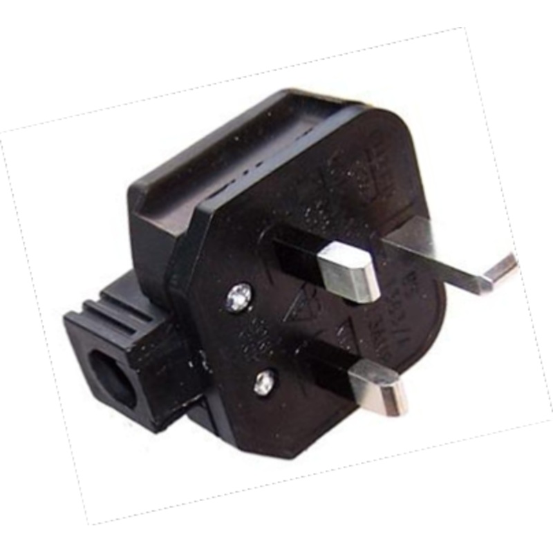 Universal 13A heavy duty black moulded plug