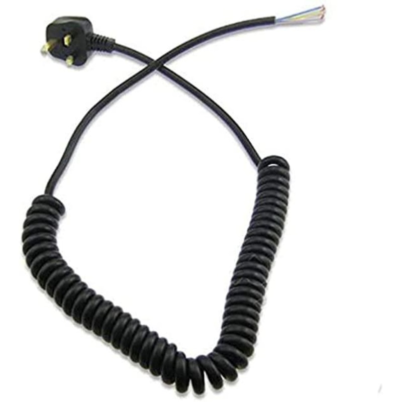 Universal curly plug and lead set13AMP 4 metre