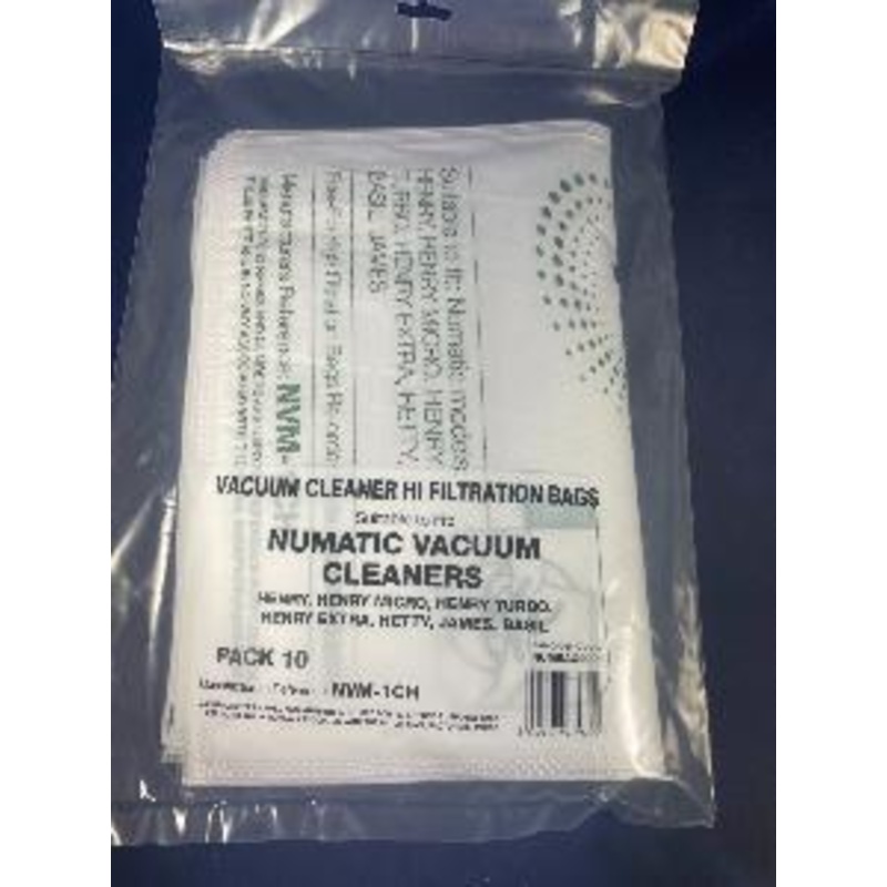 Henry Micro (Numatic) Filter-Flo Synthetic Dust Bags (Pack Of 10) - Pattern Part