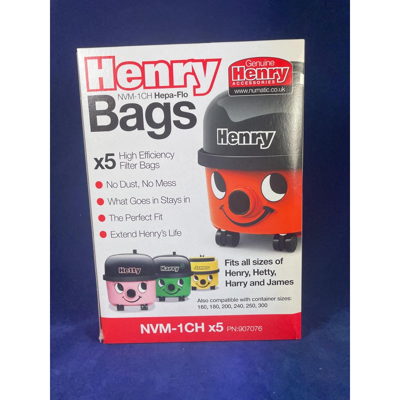 Henry (Numatic) NVM-1CH Dust Bag (Pack Of 5) - Pattern Part