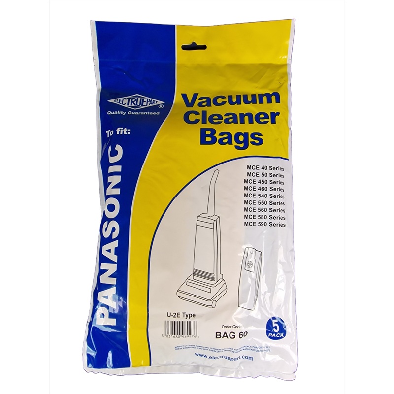 Panasonic upright vacuum cleaner dust bags (pack of 5) - BAG60 pattern part