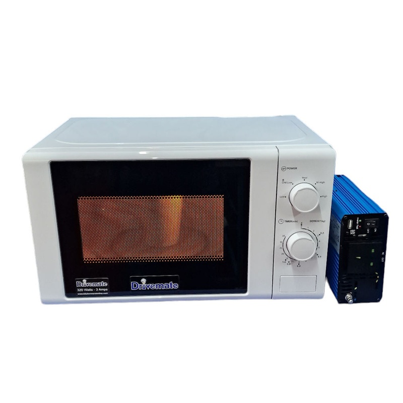 320 watt white microwave and 24 Volt Inverter package