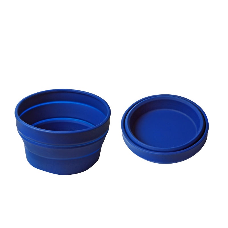 Collapsible silicone pet food bowl, PET-BOWL-BLUE
