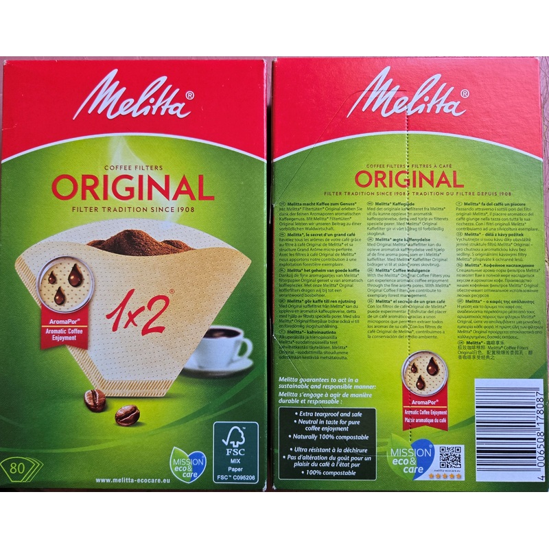 Melitta Paper coffee filters pack of 80 MEL0100762
