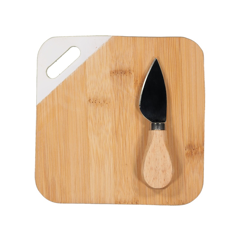 Bamboo Cheese Board With Knife