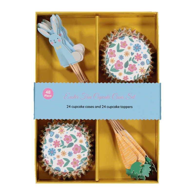 Easter Cupcake Cases & Toppers Set