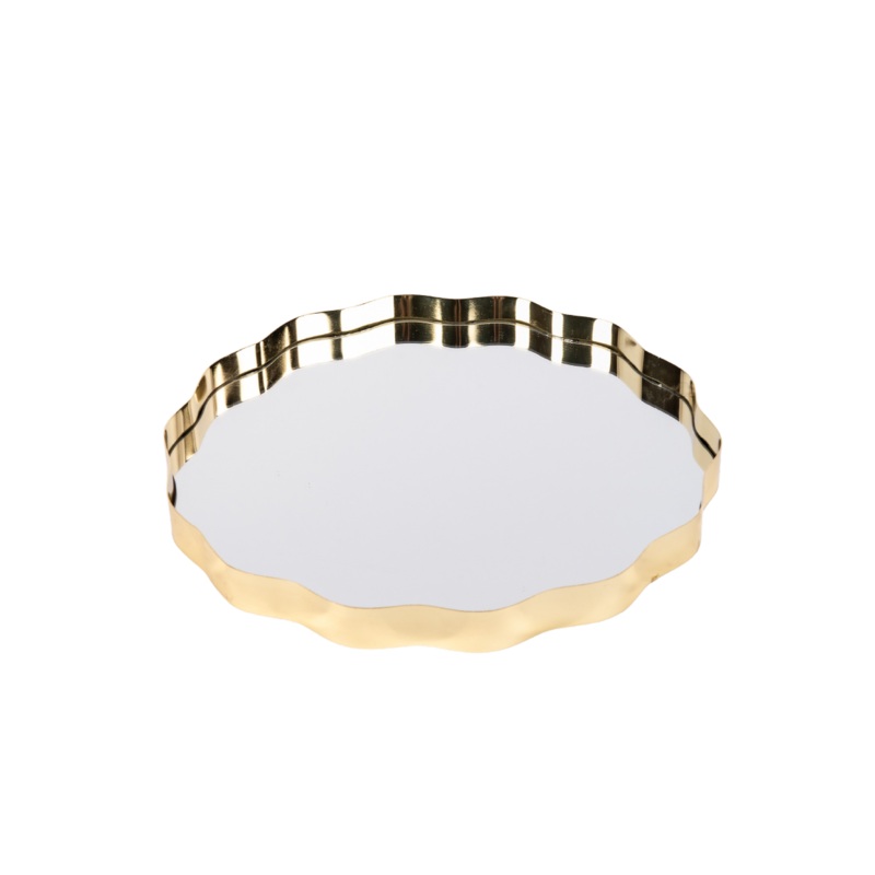 Gold Mirrored Glass Tray