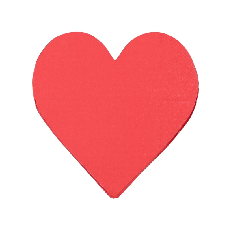 Heart Shaped Serviettes 20 Piece