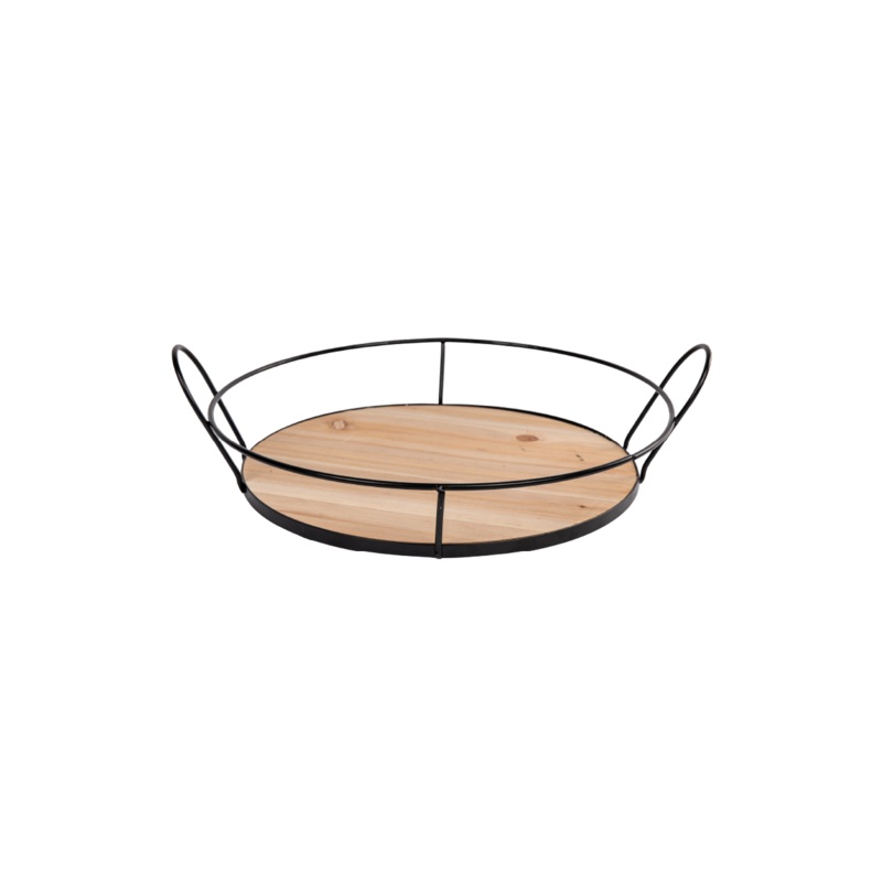 Round Wood Serving Tray